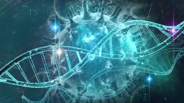 Coronavirus ADN brin fond médical. Covid 19 pandémie 