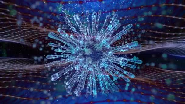 Коронавірусна Клітина Абстрактний Медичний Фон — стокове відео