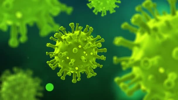 Surto Coronavírus Covid Animação Médica Pandêmica — Vídeo de Stock