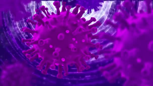 Вспышка Коронавируса Covid Пандемия Медицинской Анимации — стоковое видео