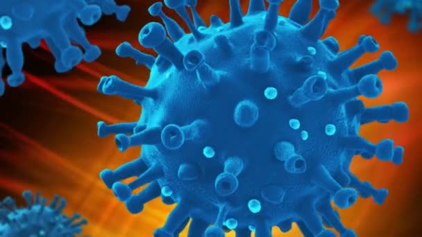 Brote Coronavirus Covid Animación Médica Pandémica — Vídeo de stock