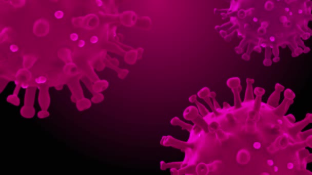 Coronavirus Pandemic Covid Virus Cell Medical Background — 图库视频影像