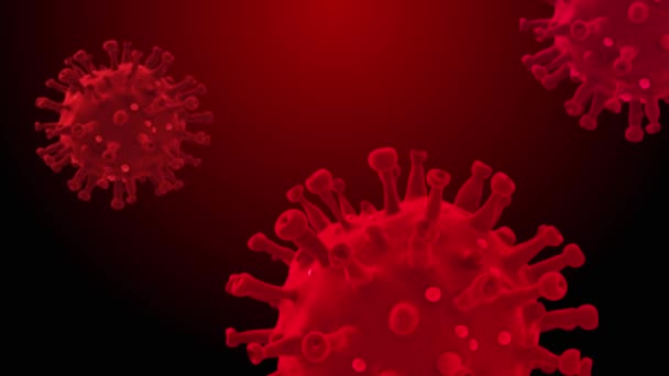 Coronavirus Pandemic Covid Background Medico Delle Cellule Virali — Video Stock
