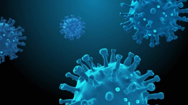 Coronavirus Pandemic Covid Virus Cell Medical Background — Stock Video