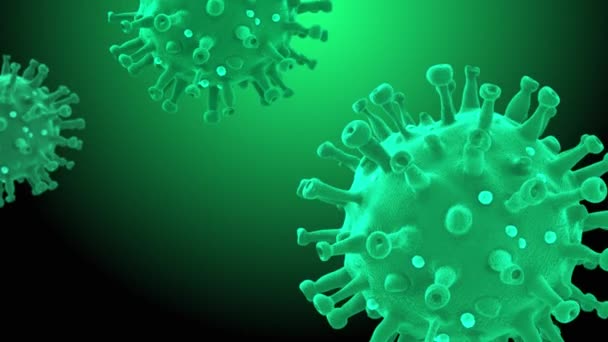 Coronavirus Pandemic Covid Медичне Тло Клітини Вірусу — стокове відео