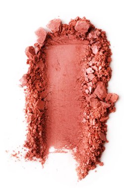 Ezilmiş allık beyaz izole