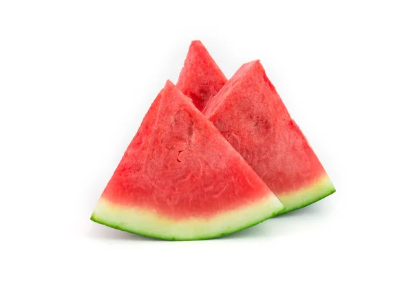 Verse pitloze watermeloen geïsoleerd op wit — Stockfoto
