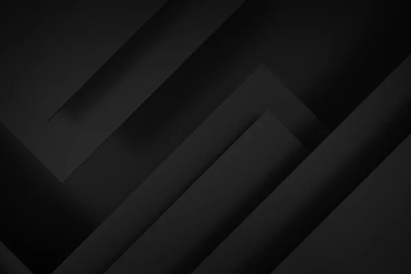 검은 스택 종이 소재 레이어 배경 3d 렌더링 — 스톡 사진