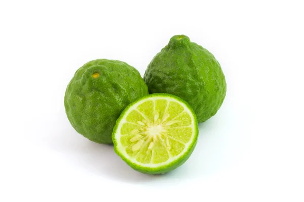 Cal Kaffir isolado em makrut branco limão Maurício papeda — Fotografia de Stock