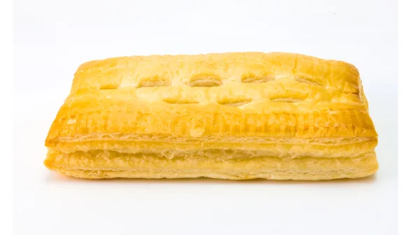 Torta de sanduíche de coco isolada em branco — Fotografia de Stock