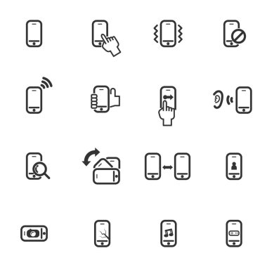 vektör akıllı telefon Icon set