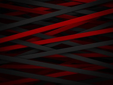 soyut siyah kırmızı şerit satır rasgele arka plan 3d render