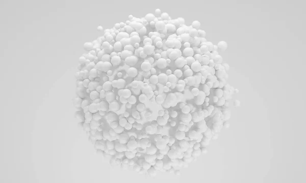 Astratto bianco particella nube 3d rendering — Foto Stock