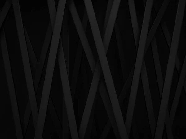 Абстрактний темно-чорний смугастий рядок випадковий фон 3d рендеринга — стокове фото