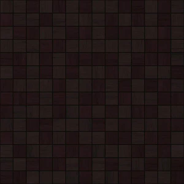 Black wood mosaic tile seamless texture — Stock Photo, Image