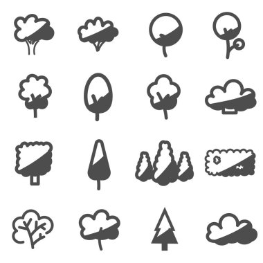 vektör satırı ağaç simgesi ayarla