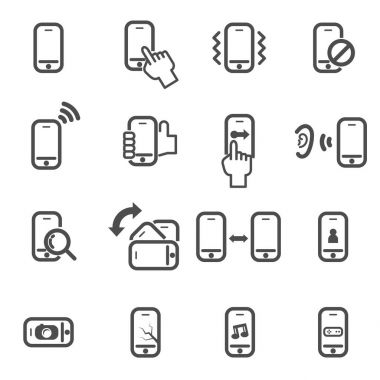 vektör akıllı telefon Icon set