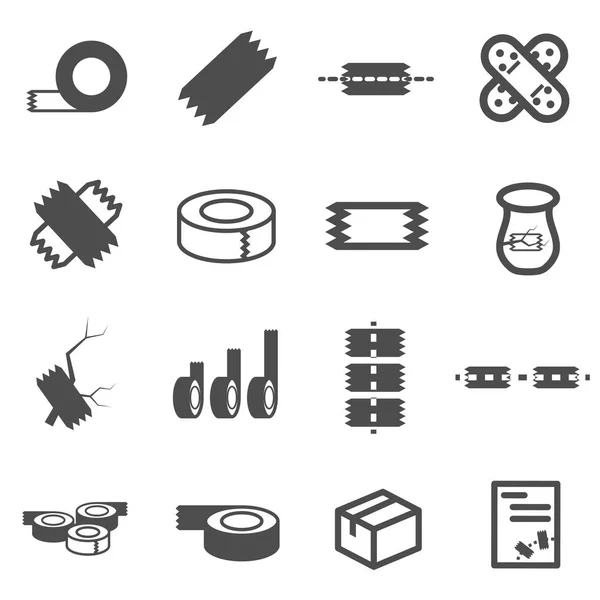 Tape icon set vector — Stock Vector