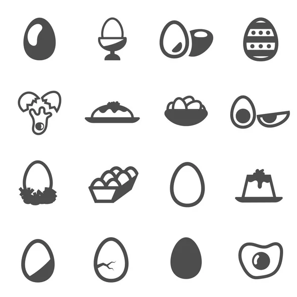 Egg icon set vector — Stock Vector
