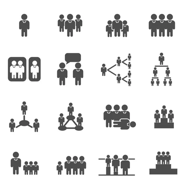 Groep business man concept pictogram vector — Stockvector