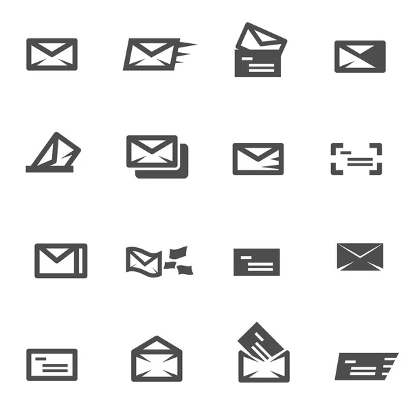 Mail email icon set vector — Stock Vector