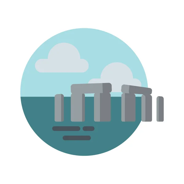 Stonehenge logo icône badge vecteur — Image vectorielle