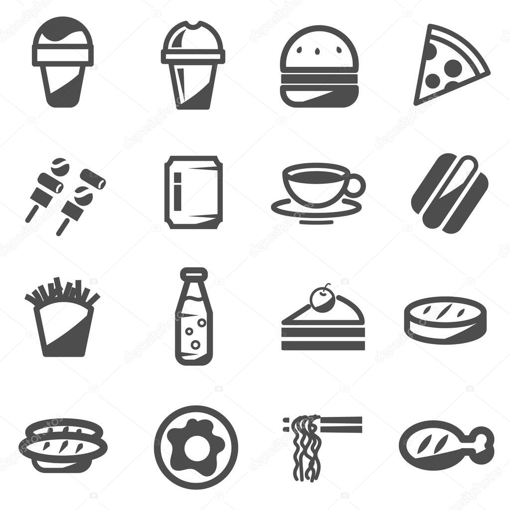 fast food take away delivery food vector icon