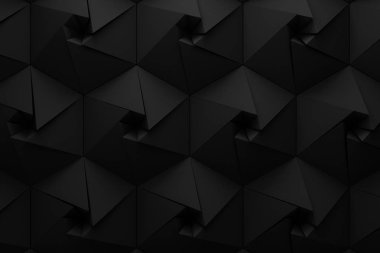 soyut siyah altıgen diyafram blade teknoloji arka plan 3d r