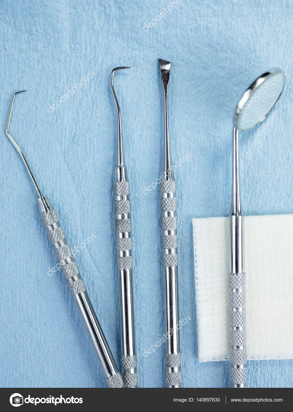 Tray of Dental Tools stock image. Image of dentist, gauze - 12539807