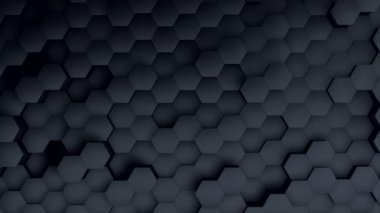 Dijital altıgen arka plan koyu siyah sesi
