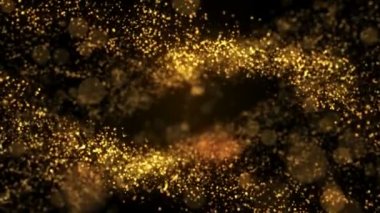 Sihirli altın parçacık alan arka plan