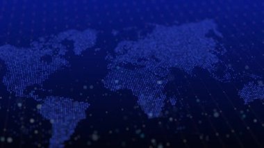dijital dünya haritası gelecekteki siber arkaplan büyük veri teknolojisi