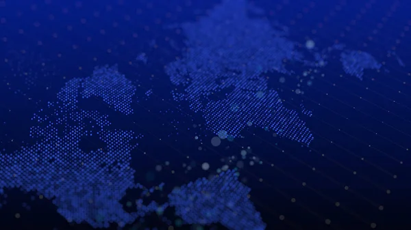 Digital världskarta framtida cyberabstrakt bakgrund big data tech — Stockfoto