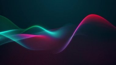 güzel soyut dalga teknolojisi dijital ağ arka planı mavi ışık dijital efekti kurumsal konsept yeşil kırmızı renk