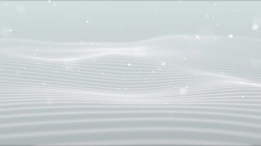 Açık beyaz dalga güzel parçacık arkaplan işi kurumsal dijital dalga parlak yüzey