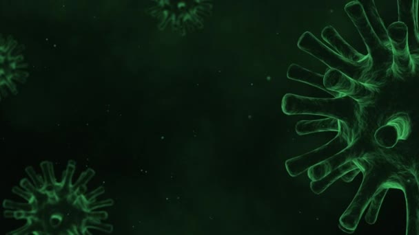 코로나 바이러스 2019 Covid 코로나 바이러스 박테리아 유행성 현미경 바이러스 — 비디오