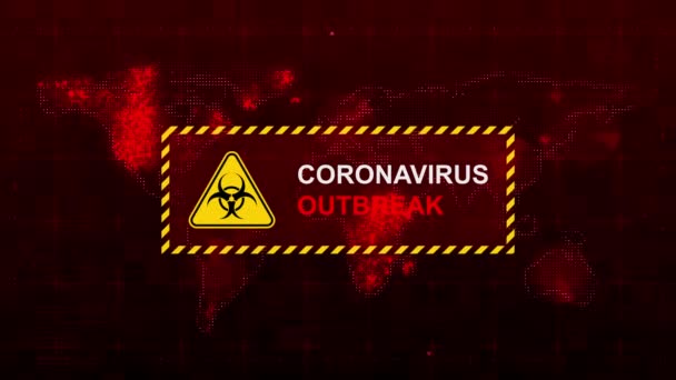 Coronavirus 2019 Covid Corona Virus Brote Enfermedad Bacterias Atención Médica — Vídeos de Stock