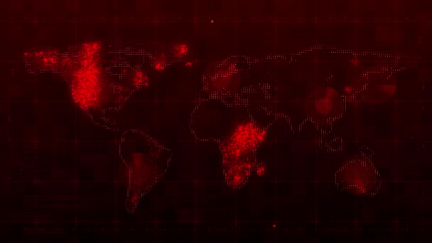 Coronavirus 2019 Veya Covid Corona Virüsü Salgını Bakteri Salgını Sağlık — Stok video