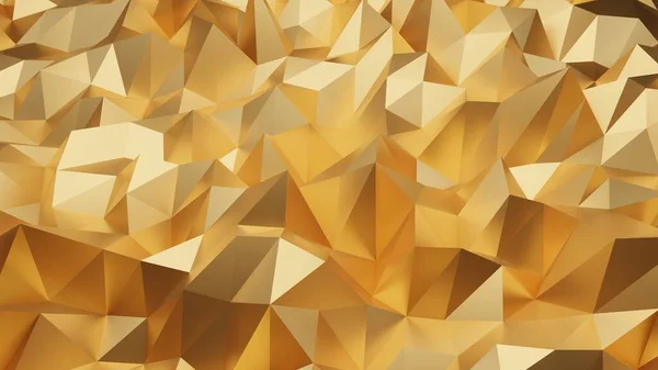 Lujoso Diseño Moderno Oro Polígono Fondo Renderizado Ilustración — Foto de Stock