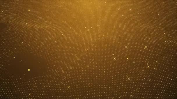 Gold Glitter Luxury Beautiful Abstract Background Light Ray Glimmer Shimmering — Stock Video