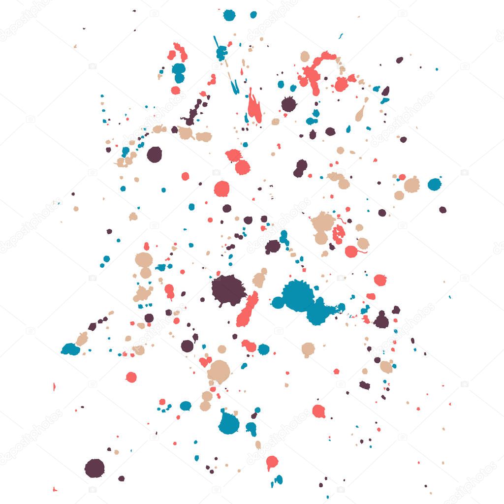 Colorful drops and stains background