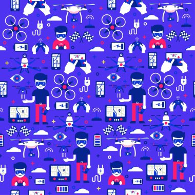 Hava dron sorunsuz vektör desen