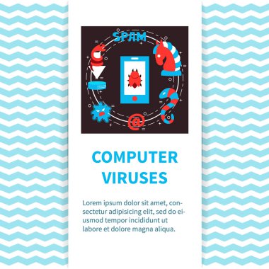 Bilgisayar virüsü vektör şablonu