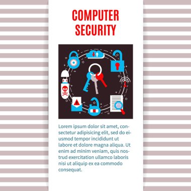 Bilgisayar güvenlik vektör şablonu