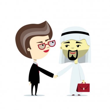 Avrupa ve Arap işadamları el sıkışma