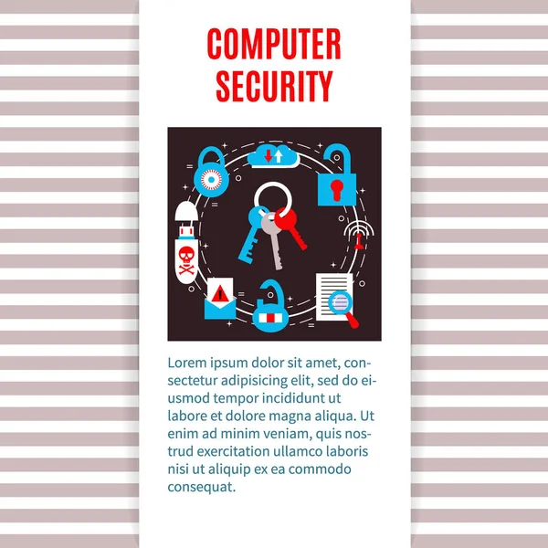 Bilgisayar güvenlik vektör şablonu