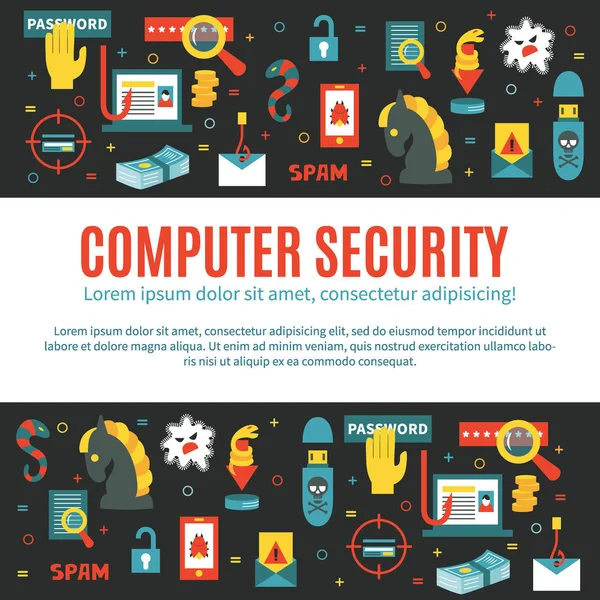 Vektör şablonu için kesmek ve cyber güvenlik