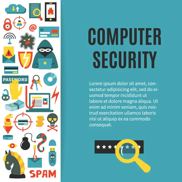 Bilgisayar güvenlik vektör şablonu