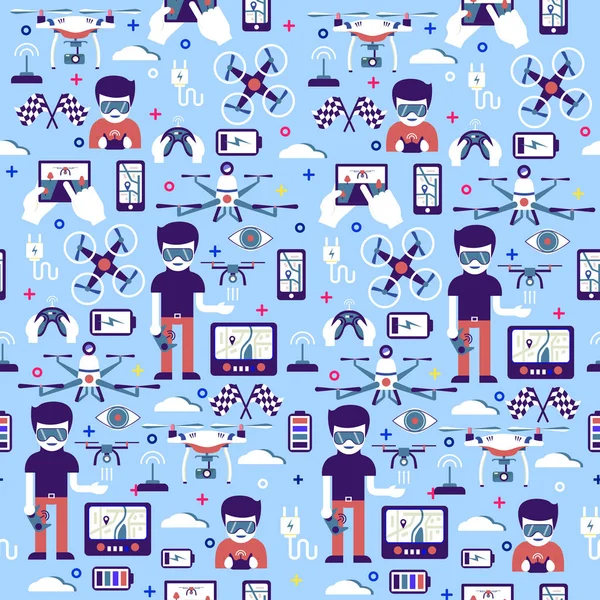 Hava dron sorunsuz vektör desen