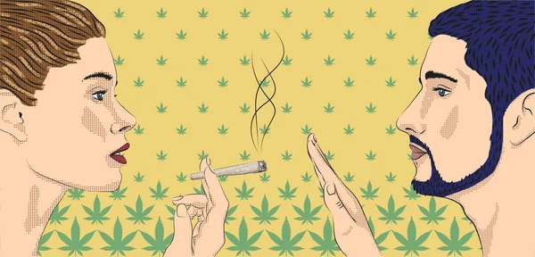 Kadın kız Bayan sigara ot esrar esrar sigara erkekler yasağı yasaklamak narkotik uyuşturucular profil siluet vektör yatay işareti yakın çekim yan görünüm çizim arka planı haddelenmiş